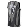 Camiseta Hombre Brooklyn Nets Dennis Schroder 2024-25 Nike City Edition Gris Swingman
